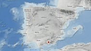 Pantallazo del mapa interactivo del Instituto Geográfico Nacional sobre los riesgos sísmicos en España