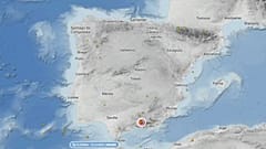 Pantallazo del mapa interactivo del Instituto Geográfico Nacional sobre los riesgos sísmicos en España