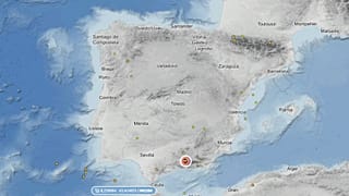 Pantallazo del mapa interactivo del Instituto Geográfico Nacional sobre los riesgos sísmicos en España