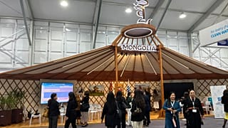 Mongolian pavilion at the COP17 conference in Ulaanbaatar