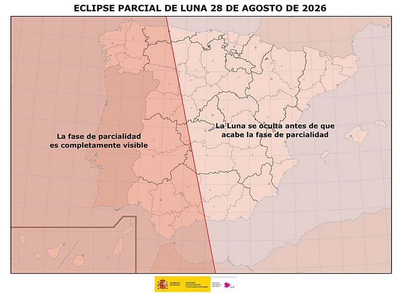 Dónde podrá observarse el eclipse parcial.