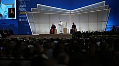 Ο πάπας Λέων ΙΔ΄ μιλά στην 47η συνάντηση για τη φιλία μεταξύ των λαών στο Ρίμινι