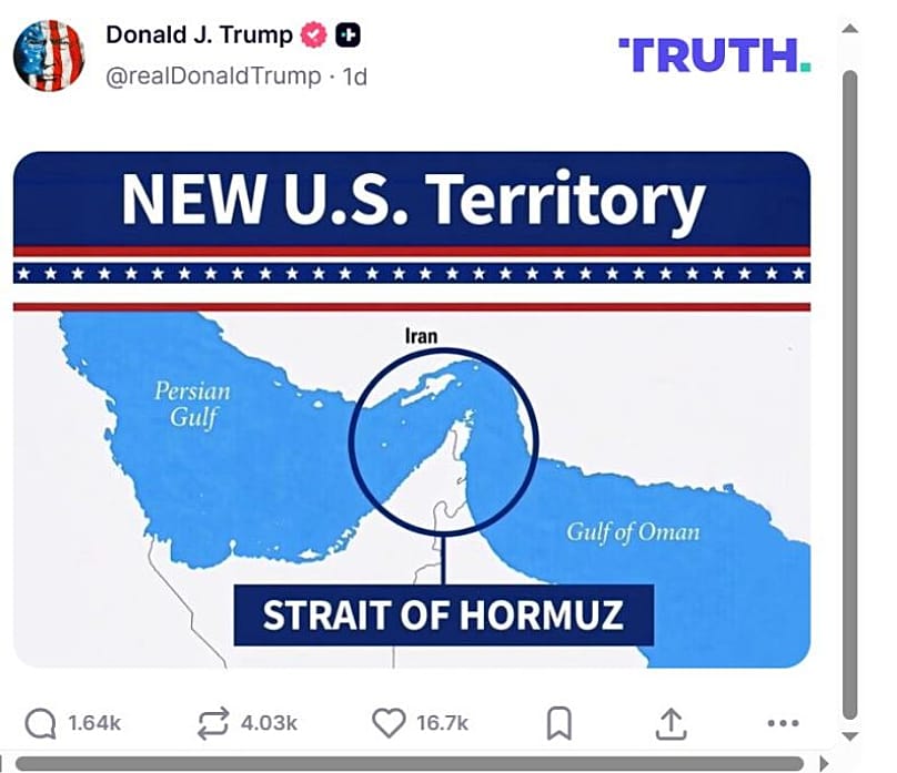 US-Präsident Donald Trump postete zum zweiten Mal diese Karte auf seiner Social Media-Plattform Truth Social, diesmal am Samstag, 23. August (Ortszeit).