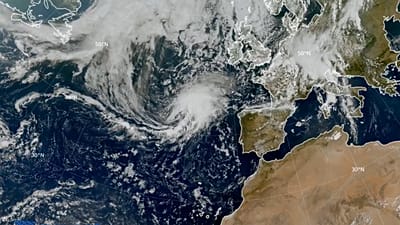 Imagen de la borrasca que se acerca a España