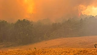 Incendio de Las Peñas de Riglos. 