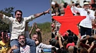 Flávio Bolsonaro e Lula da Silva