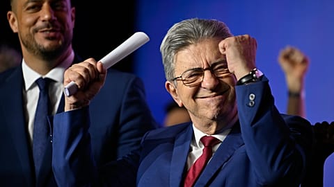 Jean-Luc Mélenchon en mars 2026 lors de la campagne des élections municipales. 