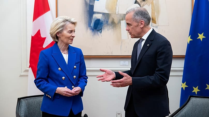 Ursula von der Leyen and Mark Carney.
