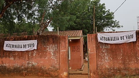 Polling station ahead of presidential and legislative elections in Bissau, Guinea-Bissau, 23 November 2025.