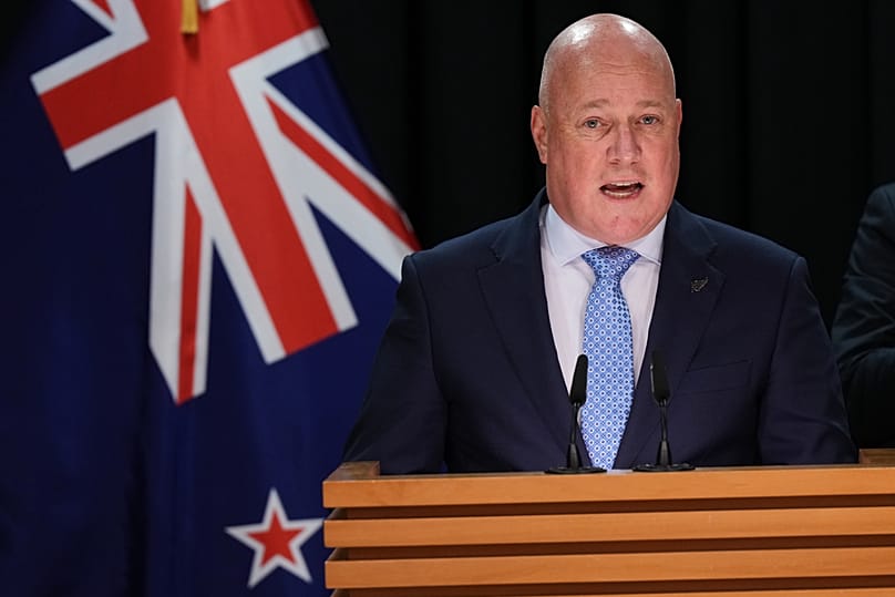 New Zealand Prime Minister Christopher Luxon speaks at a news conference at Parliament in Wellington, 20 July, 2026
