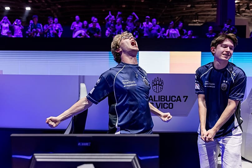 Taylor-Petrik “vic0” Gatschelhofer and Danila “Malibuca” Iakovenko claim the Fortnite Reload Championship title at the Esports World Cup in Paris.