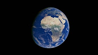 Stunning image of Earth showcasing Africa and Europe against the black void of space