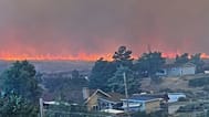 This image provided by Cari Kieffer shows part of the Hawk fire in Reno