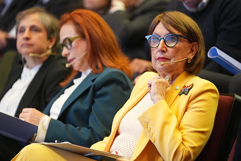 Kosta Rika'dan Rebeca Grynspan, Montevideo'da diğer Latin Amerika ve Karayipli BM Genel Sekreteri adaylarıyla bir araya geldi, 3 Ağustos 2026.