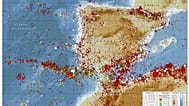 Mapa de los terremotos en España y su intensidad, del Instituto Geográfico Nacional (IGN) de España.