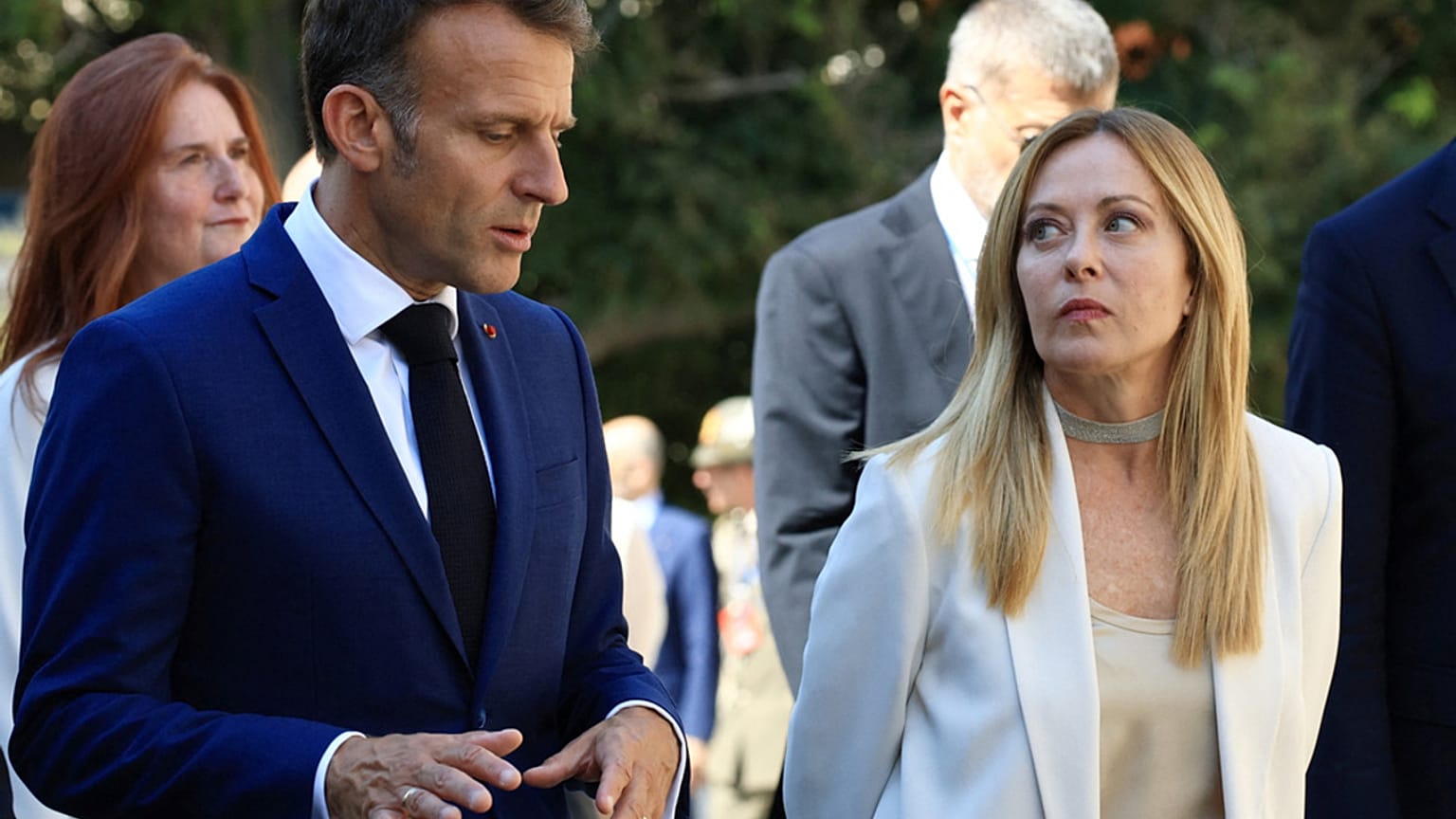 Emmanuel Macron et Giorgia Meloni lors du sommet franco-italien à Antibes, le jeudi 25 juin 2026.