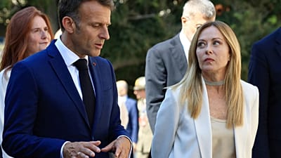 Emmanuel Macron et Giorgia Meloni lors du sommet franco-italien à Antibes, le jeudi 25 juin 2026.