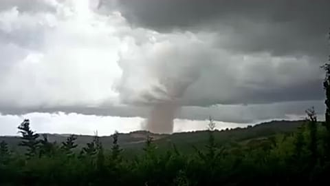 A powerful tornado caused major damage in the Aude department on Monday.