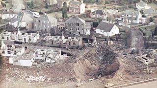 Area where Pan Am flight 103 came down in Lockerbie, 26 December, 1988