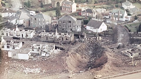 Area where Pan Am flight 103 came down in Lockerbie, 26 December, 1988
