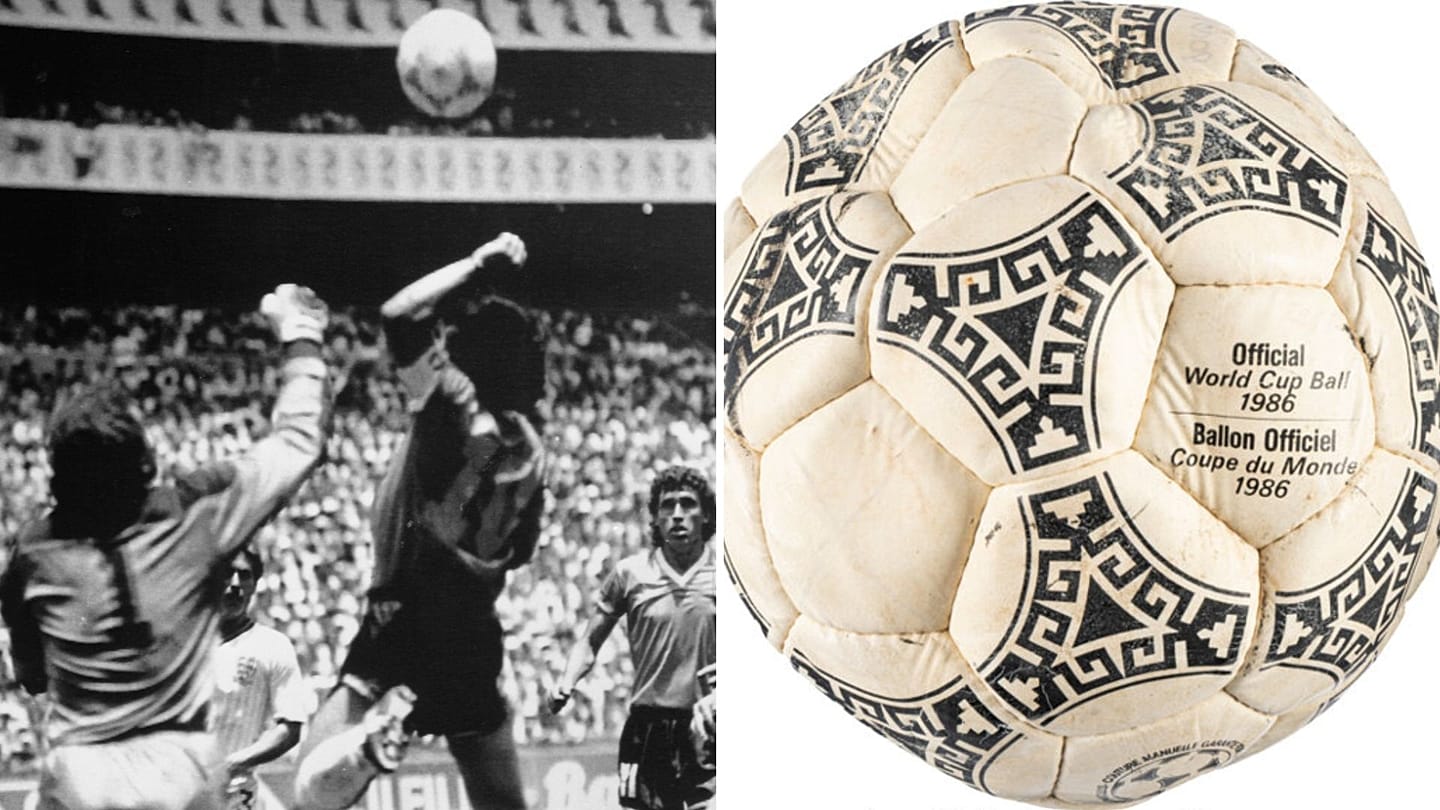 Maradona'nın 'Tanrının eli' gol topu 2,9 milyon avroya satıldı: beklentinin çok altında