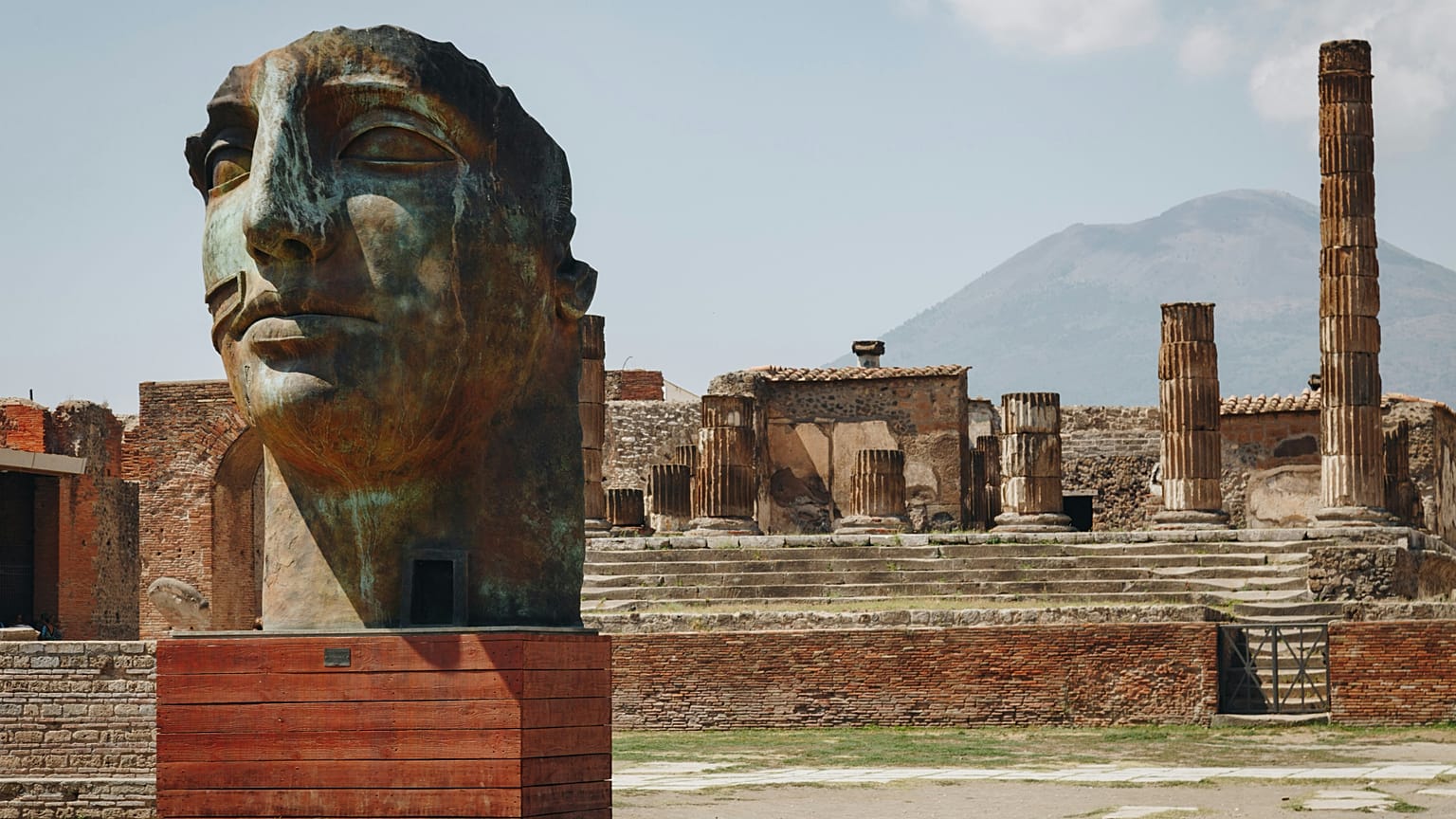 Una veduta di Pompei, in Italia