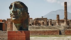 Una veduta di Pompei, in Italia