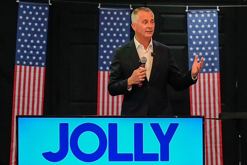 Florida Democratic gubernatorial candidate David Jolly speaks to supporters during a town hall meeting. (AP Photo/John Raoux)