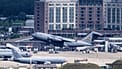 طائرة نقل عسكرية أمريكية من طراز C-17 تقلع من قاعدة رامشتاين الجوية في ألمانيا، في 23 حزيران 2025.