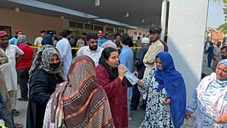 Relatives of the children who died in a hospital fire, gather at the hospital, in Islamabad, Pakistan, Wednesday, 26 Aug, 2026.
