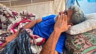 محمد البشليقي مريض سرطان نازح إلى دير البلح