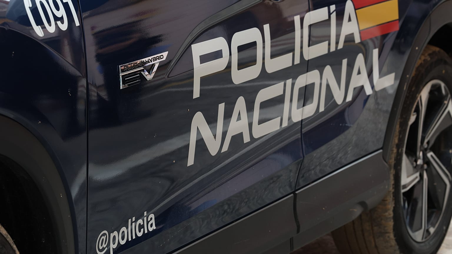 Un vehículo de la Policía Nacional 