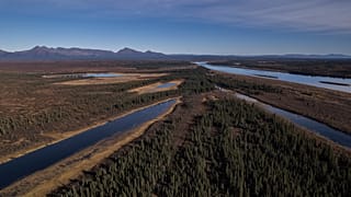 FILE - Onion Portage, a critical migration route for the Western Arctic Caribou Herd along the Kobuk River near Ambler, Alaska, is visible, Sept. 30, 2025. 