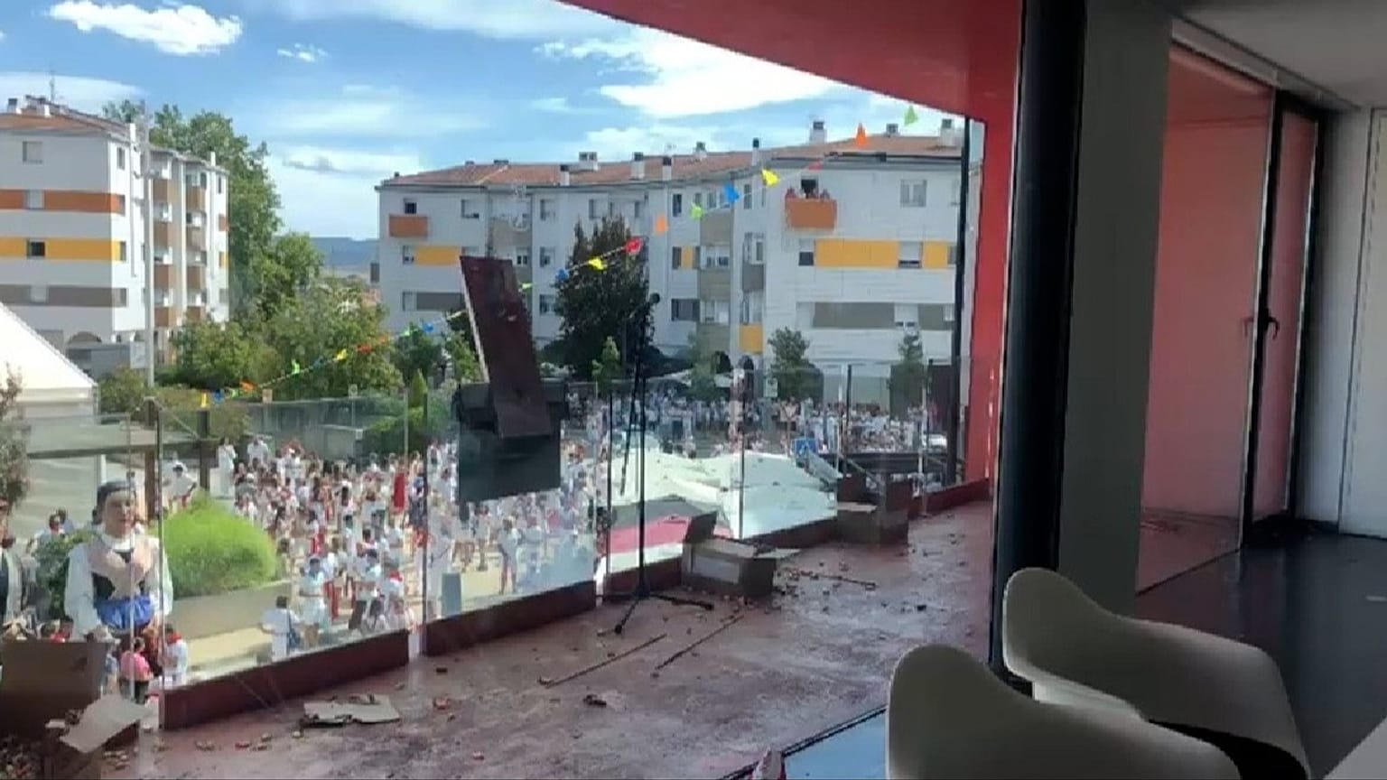 Accidentado arranque festivo en Noáin