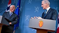 Norway's Prime Minister Jonas Gahr Støre, right, and European Council President Antonio Costa attend a news conference in Oslo, Norway, Thursday, Feb. 19, 2026.