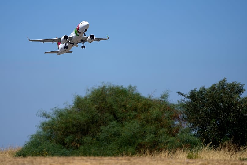 A TAP Air Portugal Airbus A320 takes off from Lisbon airport, Tuesday, July 5, 2022.