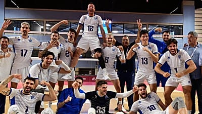Πανηγυρισμοί της Εθνικής Ομάδας Βόλεϊ Ανδρων της Ελλάδας