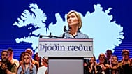 Icelandic Prime Minister Kristrun Frostadottir speaks at an event about a referendum on whether to resume accession negotiations with the EU in Reykjavik, Aug. 26, 2026.