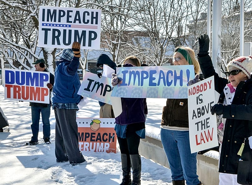 Trump leváltását követelők Indianában, 2019