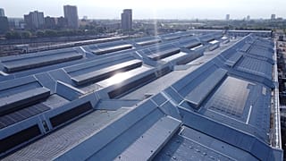 New Spitalfields Market now boasts London's biggest solar panel installation.