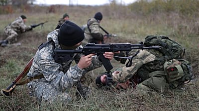 Мобилизованные россияне проходят обучение в Краснодарском крае, 21 октября 2022.