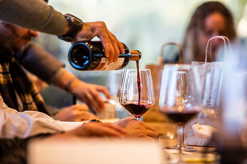 Organisierte Weinverkostung in der Ribera del Duero.