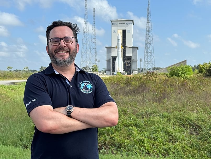 Martín Peccia, ESA, CNES en Kourou, 27 de agosto de 2026.