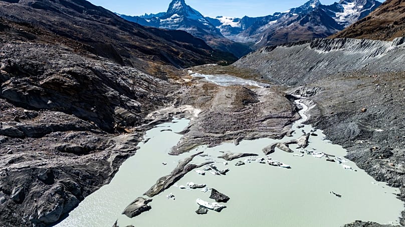 Gletschersee in Zermatt, Schweiz, 19. September 2025
