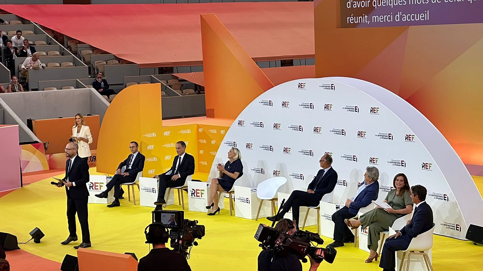 French presidential candidates took part in a debate organised by the MEDEF on 27 August