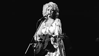 Dolly Parton performs in concert in Tokyo, 30 July 1979. 