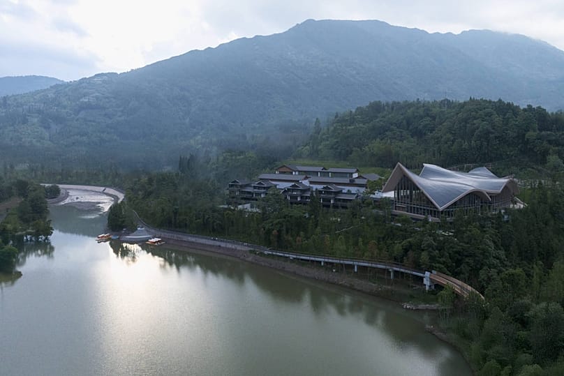  The Mountain Fold – Nanshanli Community & Visitor Centre, Mount Emei by Lacime Architects. Shanghai, China