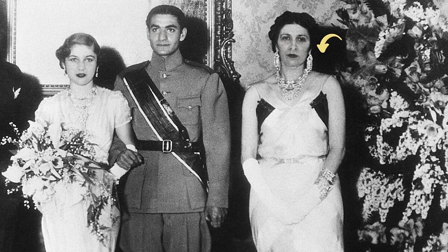  مراسم ازدواج ولیعهد وقت ایران، محمدرضا پهلوی و ملکه فوزیه در کاخ عابدین قاهره، مارس ۱۹۳۹