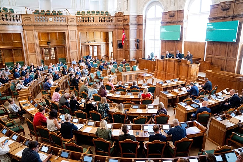 Meeting in the Parliament Hall at Folketing Hall at Christiansborg in Copenhagen, 27 August, 2026