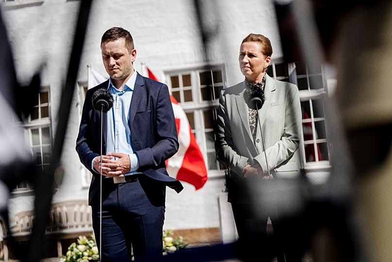 Greenland's Prime Minister Jens-Frederik Nielsen and Denmark's Prime Minister Mette Frederiksen in Marienborg, 27 April, 2025